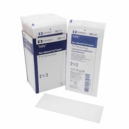 Telfa Ouchless Non-Adherent Dressing Telfa Ouchless 3 X 8 Inch Sterile Rectangle, 1238, 600/Case 1238-